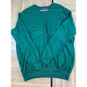 Polo Ralph Lauren Men's V-Neck Pima Cotton Sweater 3XL Tall Green
